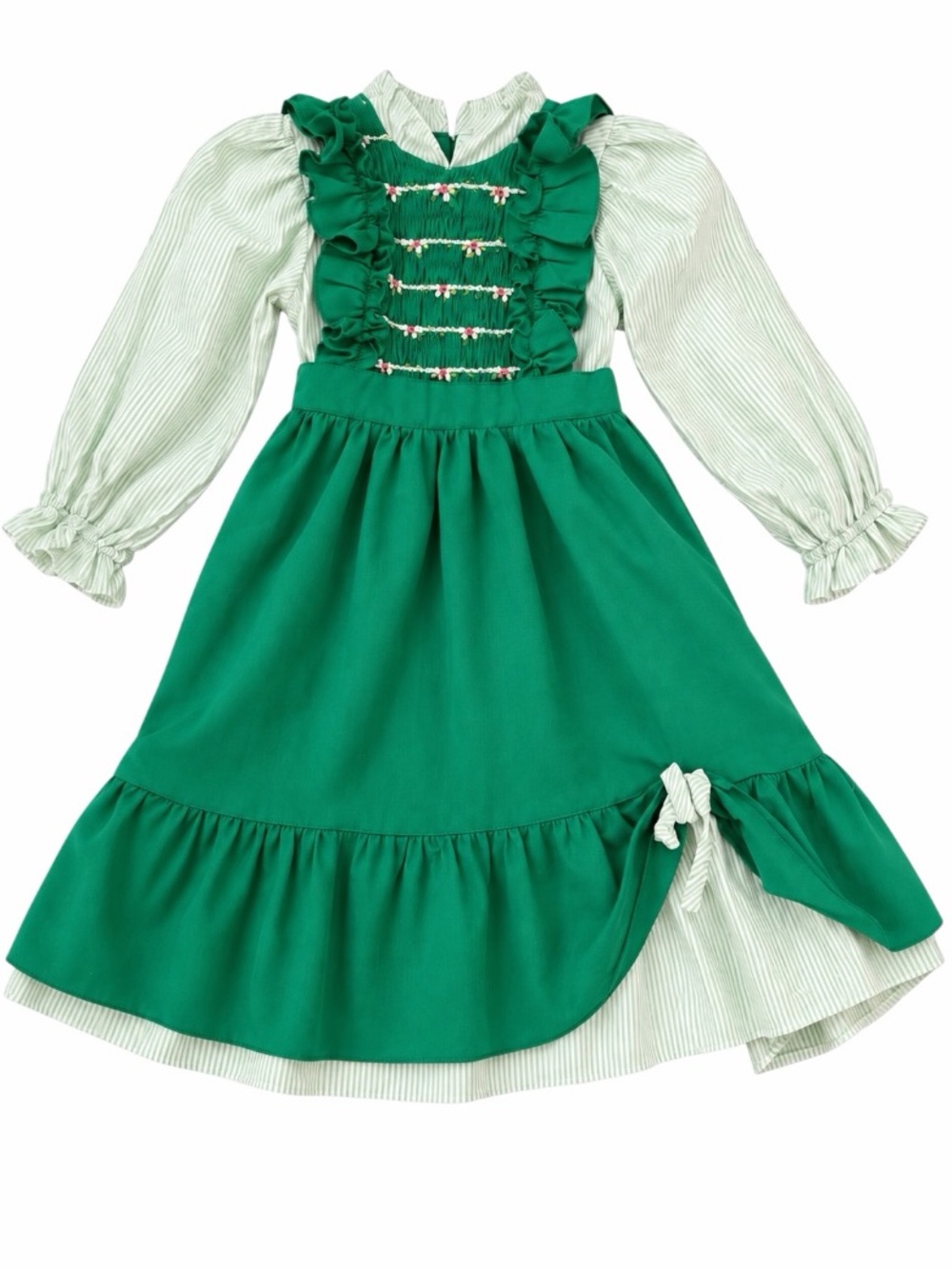 Vintage Polly Flinders Hand Smocked Dress –likely 1970s / 80s size 5